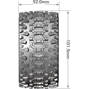Louise Tires & Wheels ST-UPHILL 1/10 Soft (Vaihdettava 12, 14 & 17mm Hex) (2)