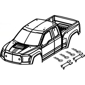 Absima Body Shell Magic-Purple + Stickers