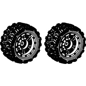 Absima Pre-glued Tire Set (2) 1610125