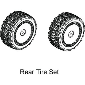 Absima Rear Pre-glued Tire Set - Buggy (2) 1210019