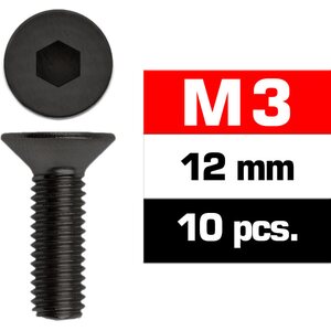 Ultimate Racing M3x12mm FLAT HEAD SCREWS (10pcs.)