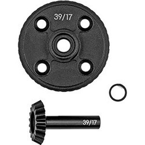 Team Associated RC10B84 FT 39/17 Ring and Pinion Overdrive Gear Set, Steel, 92568