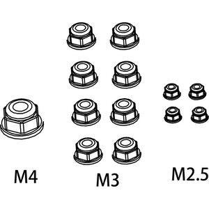 Absima Nut Set M4*1/M3*8/M2.5*4 (1610160)