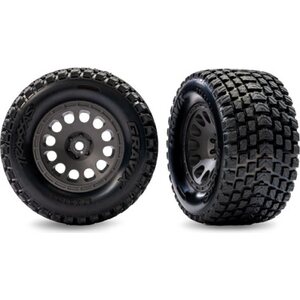 Traxxas Tires & Wheels Gravix / Mini XRT Gray Front (2)
