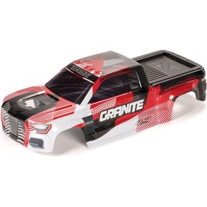 ARRMA RC GRANITE Clipless Painted Decaled Trimmed Body, Red