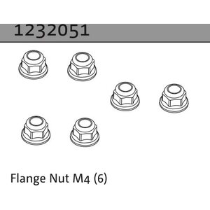 Absima Flange Nut M4 (6)