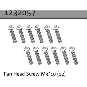 Absima Pan Head Screw M3*10 (12)