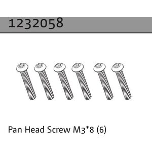 Absima Pan Head Screw M3*8 (6)