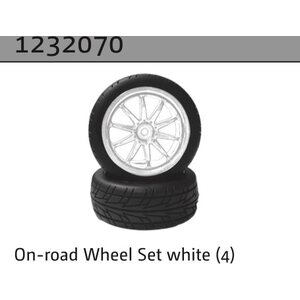 Absima On-road Wheel Set white (4)