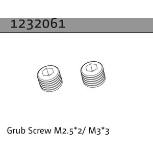 Absima Grub Screw M2.5*2/M3*3 (2)
