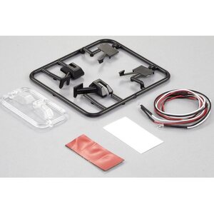 Killerbody 1/10 Wing Mirror w. LED Unit Set - Truck