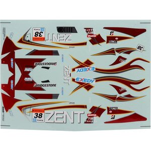 Killerbody LEXUS ZENT CERUMO RC F Racing Decal Sheet