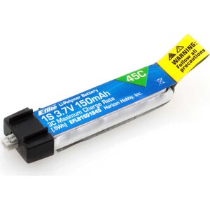 EFlite 3.7V 150mAh 1S 45C LiPo Battery: PH 1.25 (Ultra Micro)