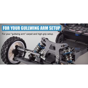 Revolution Design B6 Heavy-Duty Carbon Fiber Shock Tower Front (Flat Arm Type)