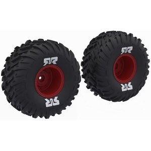 ARRMA RC dBoots Cut Chevron MT Tire Set Glued, Red