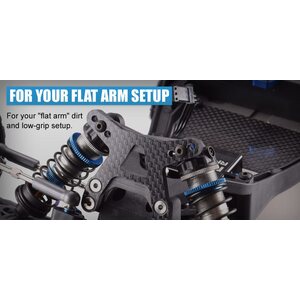 Revolution Design B6 Heavy-Duty Carbon Fiber Shock Tower Front (Flat Arm Type)