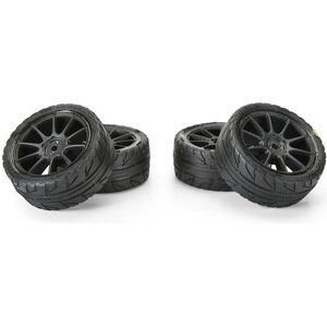 Pro-Line 1/14 Vector Tire MTD 12mm Black Mach-10 Wheel (4): ARRMA TYPHON GROM