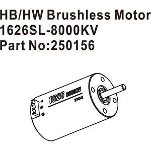 Absima HB/HW Brushless Motor 1626SL-8000KV