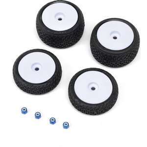 Pro-Line Racing 1/24 Electron 2.0 Buggy F/R Tires Mounted 7mm White (4): Micro-B