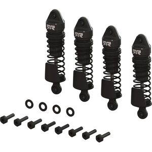 ARRMA RC Aluminum Shock Set, 58mm Length, 1000 cSt Oil (4), Black: GROM