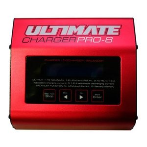 Ultimate Racing 1/8 Harrastajan akku ja laturipaketti ULTIMATE PRO-8 80W + UR 5200 akku+ latausjohto