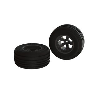 ARRMA RC AR550040 Dirt Runner ST Front Tire Set Glued Black (2)