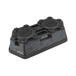 JConcepts Finnisher car stand - matte black w/ pads and logo plugs