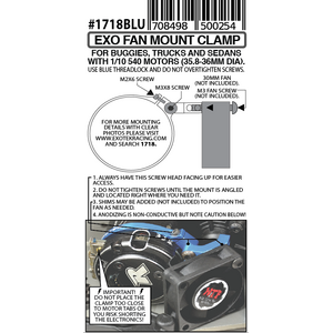 Exotek FAN MOUNT- CLAMP ON SET, 1/10 (Black)