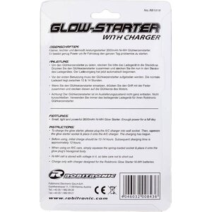 Robitronic RB1018 Glow Starter 2000mAh with Charger