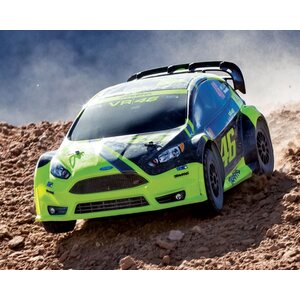 Traxxas Ford Fiesta ST VR46 Rally 1/10 4WD RTR TQ akulla ja laturilla