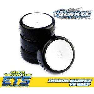 Volante V5 1/10 TC 28CP Indoor Carpet Rubber Tire Preglued (4pcs) ETS V5-PG28CP