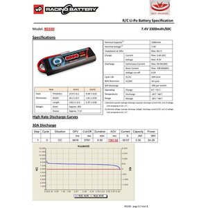Vapex Li-Po Battery 2S 7,4V 3300mAh 30C T-connector
