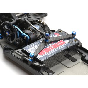 Exotek 1706 B6 B6.1 BATTERY CUP & STRAP SET, CARBON FIBER- B6 / B6D