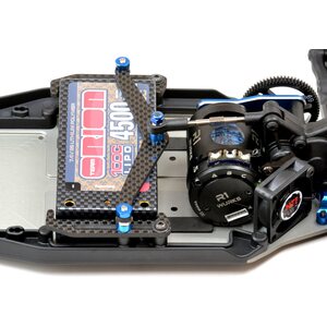 Exotek 1706 B6 B6.1 BATTERY CUP & STRAP SET, CARBON FIBER- B6 / B6D
