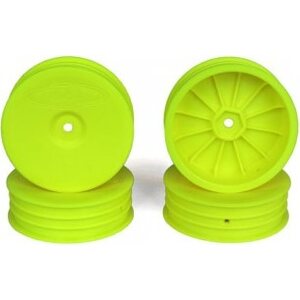 DE Racing Slim Speedline Buggy Wheels for Associated B6 - B6D / Kyosho RB6 / Front / YELLOW / 4Pcs