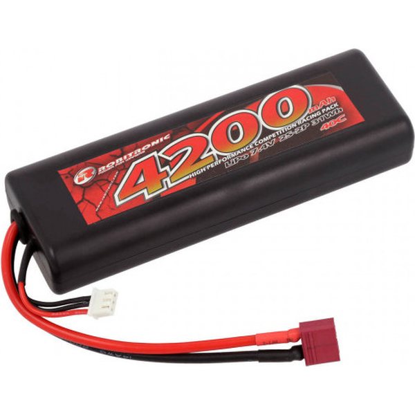 Robitronic LiPo Battery 4200mAh 2S 40C T-Plug Stick Pack