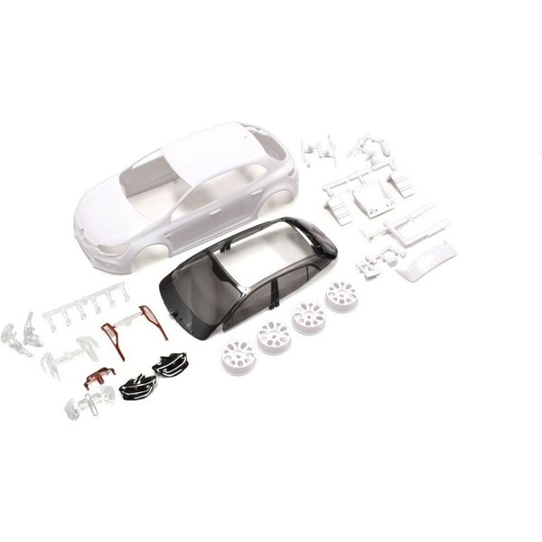 Kyosho BODY SHELL - RENAULT MEGANE RS Mini-Z + 4WD RIMS (WHITE BODY) K.MZN187