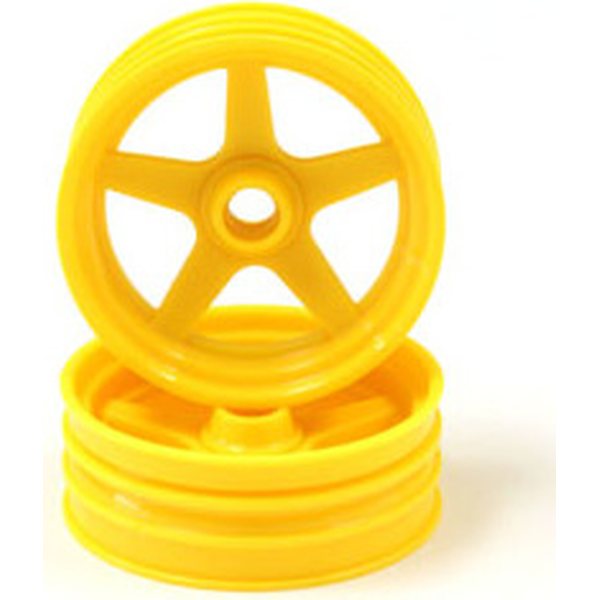 Kyosho FRONT WHEEL (2) BEETLE 2014 - YELLOW K.SCH003Y