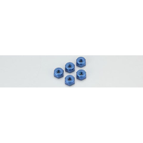 Kyosho ALU NYLON LOCK NUTS M3x3.3 - BLUE (5) K.1-N3033NA-B