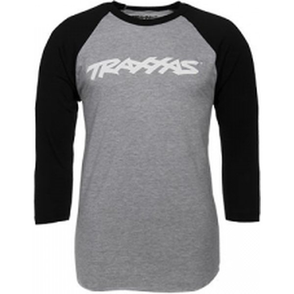 Traxxas 1369-S Shirt Raglan Traxxas-logorey/Black S (Premium Fit)