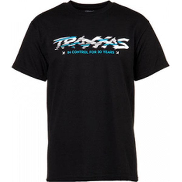 Traxxas 1373-S T-shirt Black Traxxas-logo Sliced S