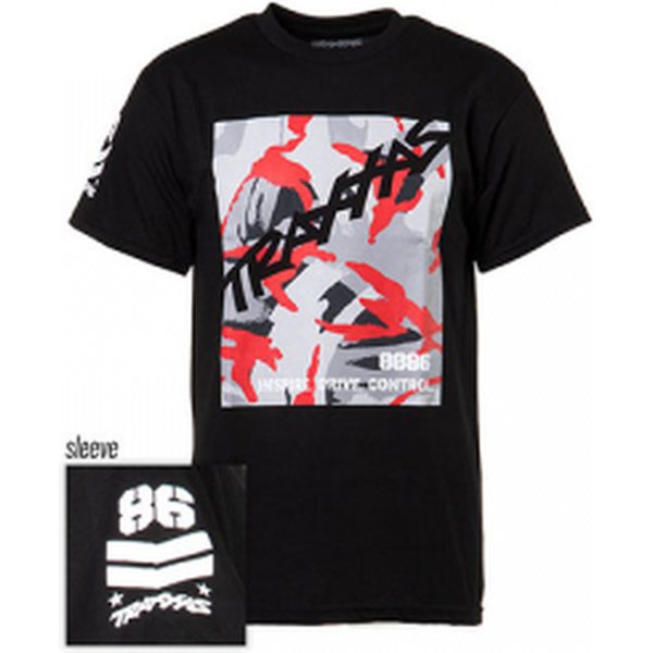 Traxxas 1380-S T-shirt Black Traxxas-logo Camo S