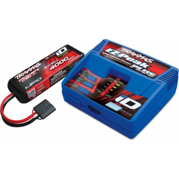 Traxxas 2994G Charger EZ-Peak Plus 4A and 3S 4000mAh Battery Combo