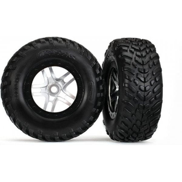 Traxxas 5889R Tires & Wheels SCT S1/S-Spoke Black-Satin 4WD/2WD Rear TSM