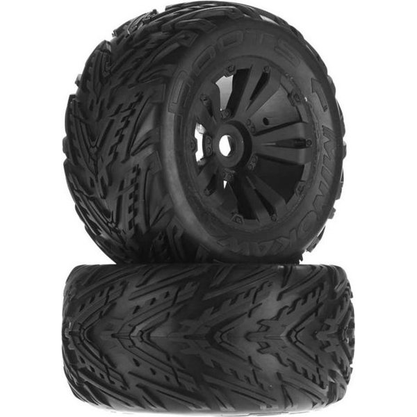 ARRMA RC AR550034 Minokawa MT 6S Tire Wheel Glued Black (2)