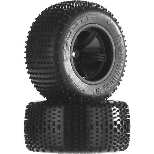 ARRMA RC AR550019 Dirtrunner ST Tire/Wheel Glued Blk Re (2)