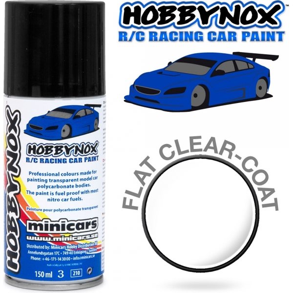 Hobbynox HN1000 Flat Clear Coat R/C Car Spray 150ml