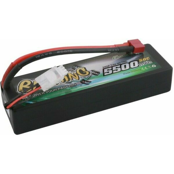 Gens ace Bashing Series 5500mAh 7.4V 2S1P 50C car Lipo Battery Pack Hardcase 24# with EC5 Plug (EC5 LIITTIMELLÄ)
