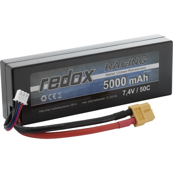 Redox 5000 mAh 7,4V 50C Hardcase - car LiPo pack 35563