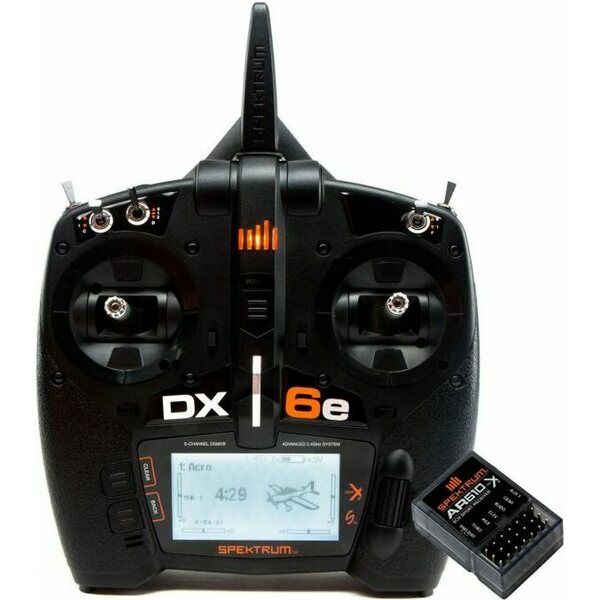 Spektrum DX6e 6 Channel Transmitter + Spektrum AR610 6-Kanal DSMX-Receiver coated SPMR6655EUC